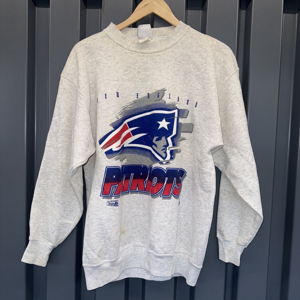 Vintage Riddle New England Patriots Sweatshirt Size Large 1994 Made In USA